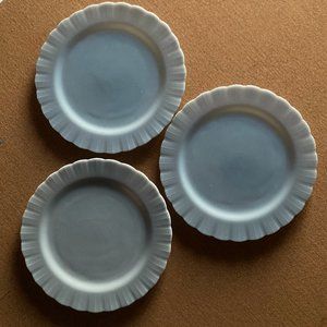 (3)PYREX — "Delphite Pie Crust" 50s serving plates